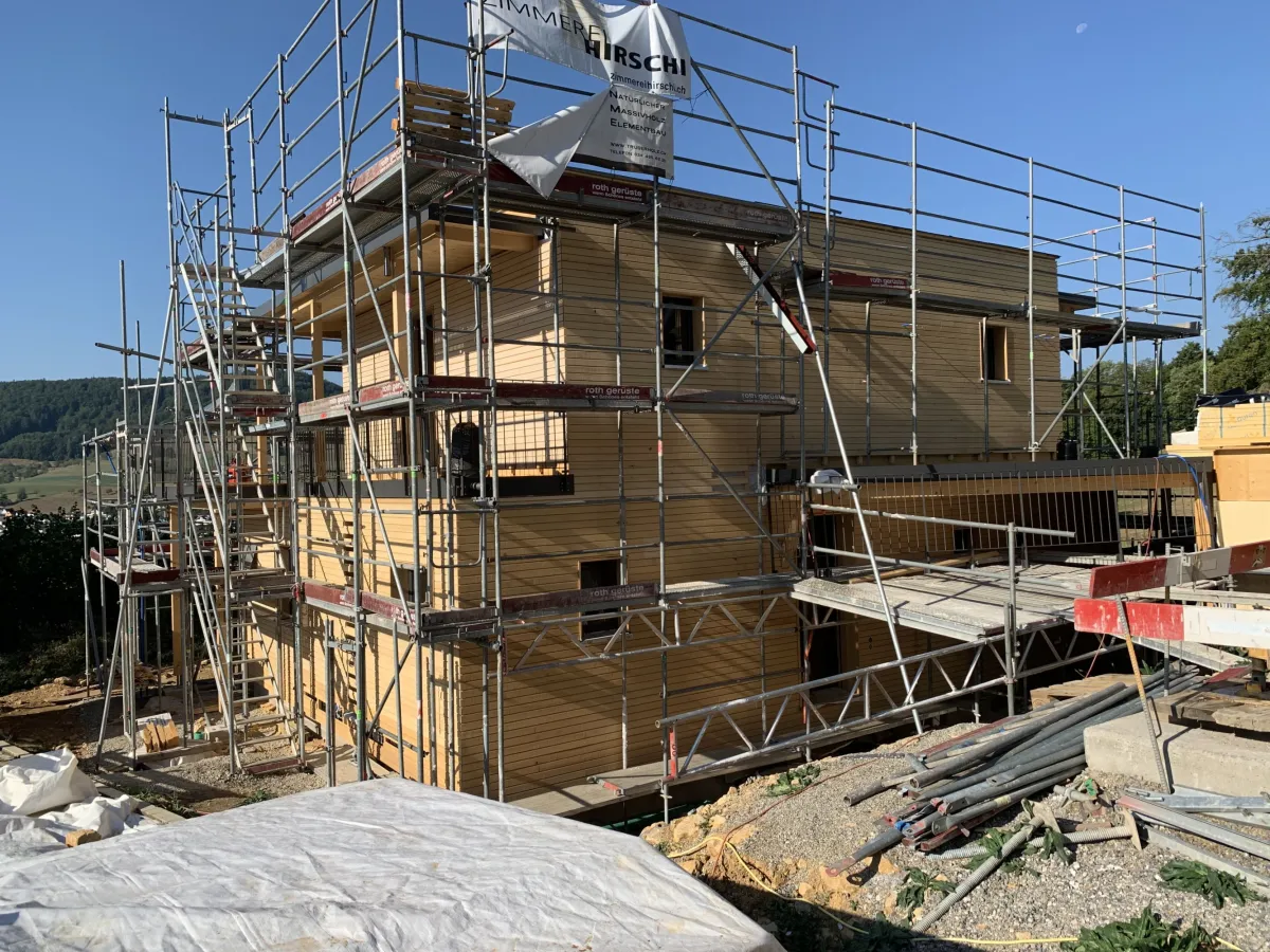 Entstehung Wohnhaus in Böckten aus Truberholz, Einfamilienhaus, Wohnhaus, Small House, Von unserem Team wird Ihr Bauvorhaben aus einer Hand projektiert und zur Umsetzung vorbereitet.  Wir bieten Ihnen Gesamtlösungen für Ihr Traumobjekt
