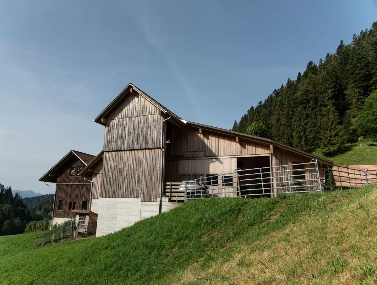 Neubau Scheune & Ökonomieteil. Im landwirtschaftlichen Anwesen ist bei allen Gebäuden, außer dem Wohnhaus und dem Auszugshaus, von einem Wirtschaftsgebäude die Rede. Der Begriff wird auch heute noch oft auch bei Neubauten von Scheunen, Ställen, Remisen und Unterständen verwendet, insbesondere im behördlichen Umfeld (Raumplanung, Baubewilligungsverfahren). Bei einem in ein Bauernhaus integrierten Stall (Wohnstallhaus) oder einer Scheune sind die Bezeichnungen Ökonomieteil bzw. Wirtschaftsteil korrekt.